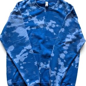 Blue Reverse Tie Dye Crewneck Sweatshirt